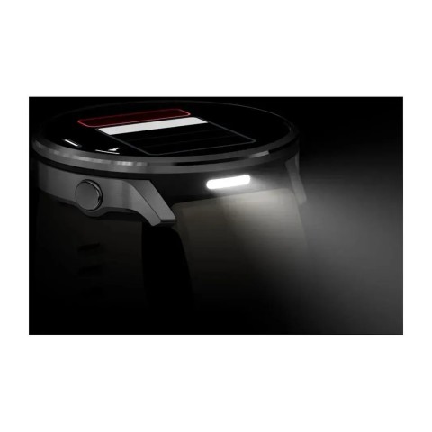 Смарт-годинник Garmin Venu 4 (45 мм) сланцевий з чорним силіконовим ремінцем та коричневим шкіряним