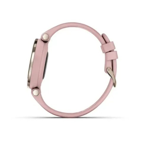 Смарт-часы Garmin Lily Sport с кремово-золотистым безелем, розовым корпусом и силиконовым ремешком