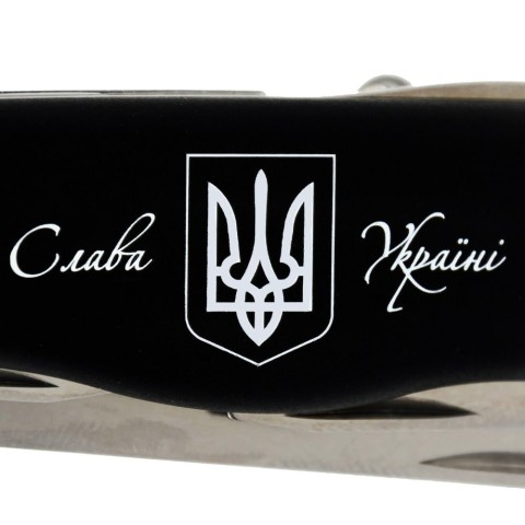 NOMAD UKRAINE  111мм/11функ/черн.мат /lock/штоп /Слава Украине + Герб.бел.