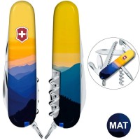 Ніж Victorinox Camper Ukraine 91мм,13функ ,Гірський пейзаж
