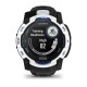 Смарт-годинник Garmin Instinct 3 (50 мм) Solar білий камінь/чорний/синя блискавка