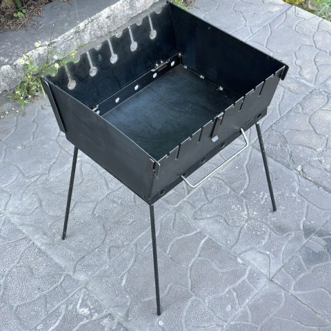 Переносний дворівневий Мангал-валіза на 6 шампурів 2мм