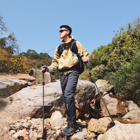 Трекінгова палиця Naturehike CNK2450DS013, 103-120 см, чорна