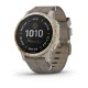 Смарт-часы Garmin fenix 6S Pro Solar Edition светло-золотистые с серым замшевым ремешком