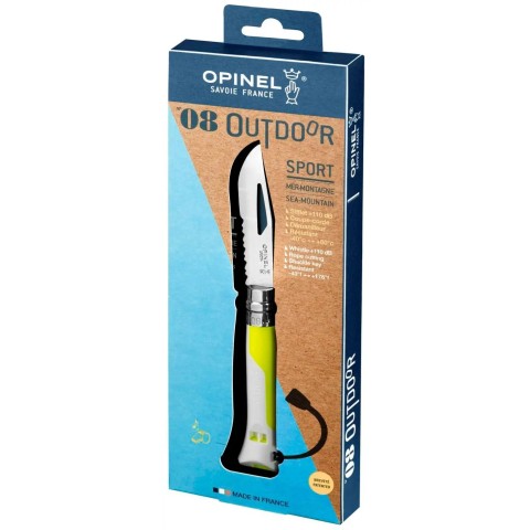 Нож Opinel №8 Outdoor Fluo White Yellow