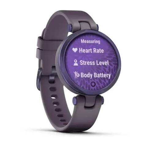 Смарт-годинник Garmin Lily Sport з фіолетовим безелем, насичено-фіолетовим корпусом і силіконовим ремінцем