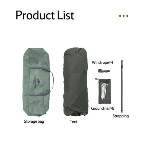Намет тримісний автоматичний Naturehike NH21ZP008, оливково-зелений-