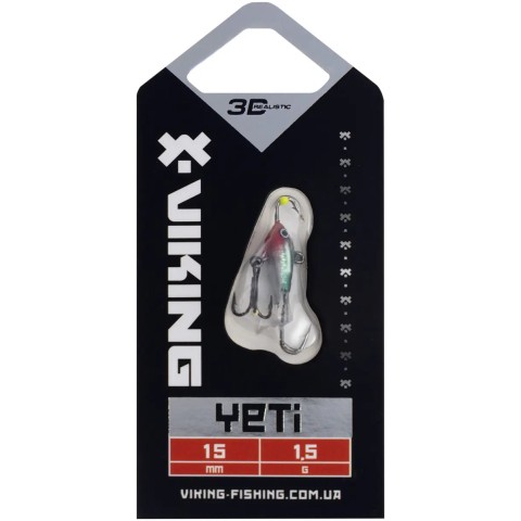 Балансир Viking Fishing Yeti Ice Jig 15mm 1.5g #19 Green Anchovy