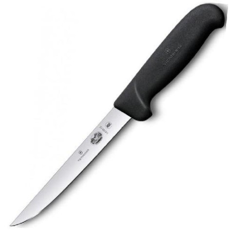Кухонний ніж Victorinox Fibrox Boning лезо 12см вузьке з чорн. ручкою