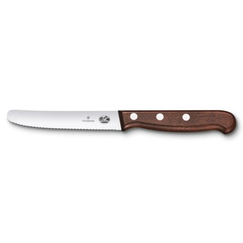 Кухонний ніж Victorinox Wood Tomato and Table лезо 11см хвил. з дерев. ручкою у подар.упак.