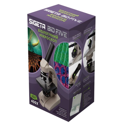 Мікроскоп SIGETA BIO FIVE 35x-400x