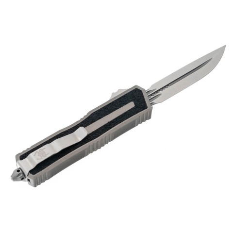 Нож Microtech Scarab II Gen III D/E-S, stonewash, черно-серый