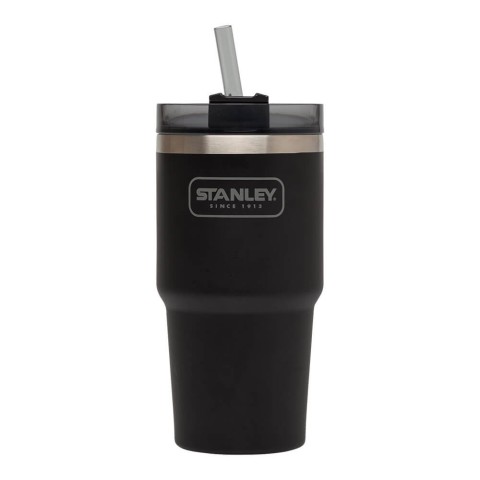 Термочашка з соломинкою Stanley Adventure Quencher 0.6 л Чорна
