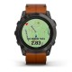 Смарт-часы Garmin epix Pro Gen 2 Sapphire Edition (51 мм) карбоново-серые титановые DLC с каштановым кожаным ремешком