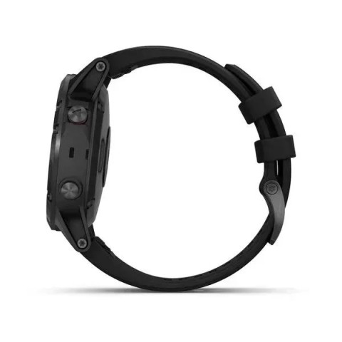 Смарт-часы Garmin fenix 5 Plus Sapphire черные с черным ремешком