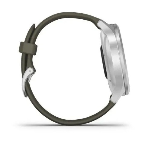 Смарт-часы Garmin vivomove Style с серебристым корпусом и торфяным ремешком
