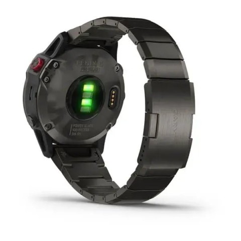 Смарт-часы Garmin fenix 6 Pro Solar Edition титановые углеродно-серые DLC с титановым DLC ремешком