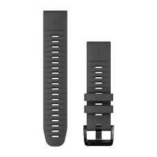 Ремінці для годинника Garmin QuickFit 22 силіконові, графітові
