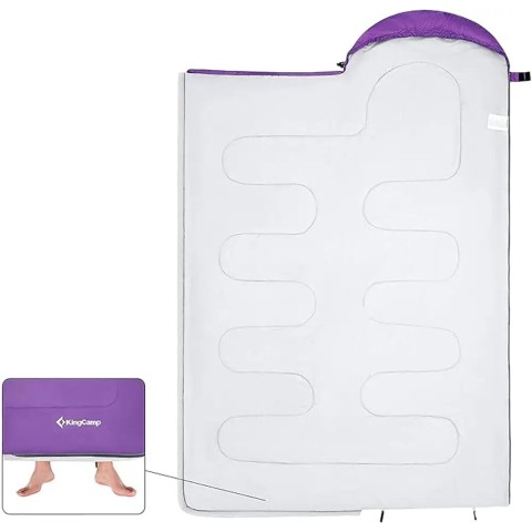 Спальний мішок KingCamp Oasis 250 Comf +12°C / Lim +7°C / Extr -3°C Purple