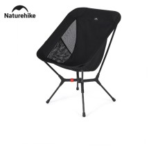Стілець складаний ультралегкий Naturehike CNK2550JJ013 Yamami YL01, розмір М, алюміній, чорний