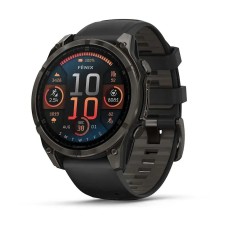 Смарт-годинник Garmin fenix 8 AMOLED (47 мм) Sapphire карбоново-сірий DLC титан чорний/гравійно-сірий