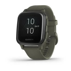 Смарт-годинник Garmin Venu Sq Music Edition темно-зелений із сірим безелем