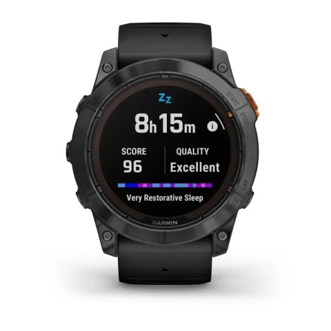 Смарт-годинник Garmin fenix 7X Pro Solar Edition сланцево-сірий з чорним ремінцем