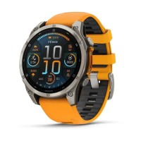 Смарт-годинник Garmin fenix 8 AMOLED (47 мм) Sapphire титан помаранчевий/графіт