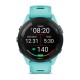 Смарт-годинник Garmin Forerunner 265 з чорним безелем, корпусом кольору аква та аква/чорним силіконовим ремінцем