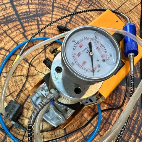 Пневматична гвинтівка (PCP) ZBROIA Хортица 450/220 (коричневий) з ОП  Б/У