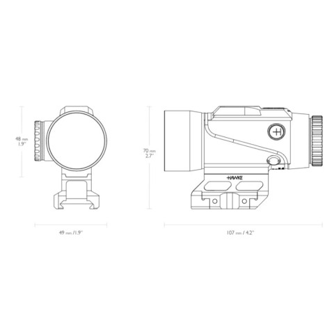 Hawke Prism Sight 6x36 сітка 5,56 BDC Dot