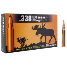 Патрон Blaser Barnes TTSX кал .338 Blaser Magnum масса пули - 13,65 грамм / 210 гран.