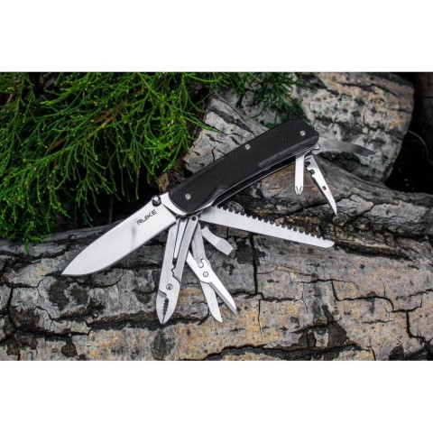 Багатофункціональний ніж Ruike Criterion L51, (8.5 см) 12C27 / G10 чорний, 23 інстр.