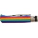 Нож Old Bear Rainbow L, W1.4060 steel, wood handle, rainbow