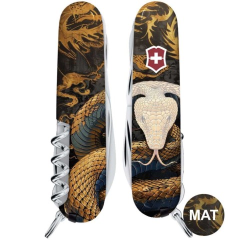 Ніж Victorinox Huntsman Zodiac 91мм,15функ ,Дерев'яна змія