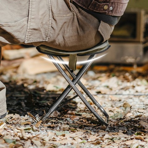 Стілець складаний Naturehike CNK2550JJ011, алюміній, чорний