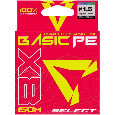Шнур Select Basic PE 8X Multicolor 150m #1.5/0.18mm 22lb/10kg