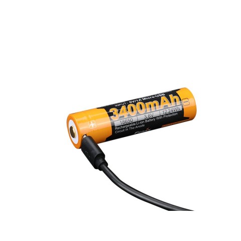 ARB-L18-3400U Акумулятор 18650 Fenix (3400 mAh) micro usb зарядка