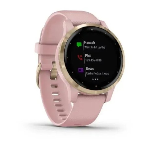 Смарт-годинник Garmin vivoactive 4S припилено-рожевий зі світло-золотистим безелем