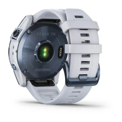 Смарт-годинник Garmin fenix 7X Sapphire Solar мінерально-синій титановий DLC з ремінцем кольору білого каменю