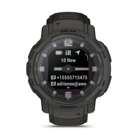 Смарт-годинник Garmin Instinct Crossover Solar графітовий