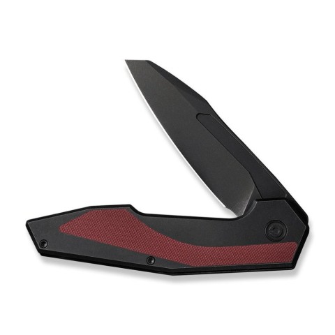 Ніж складаний туристичний Civivi Hypersonic, (9.4 см) 14C28N / Steel & G10 чорно-бордовий