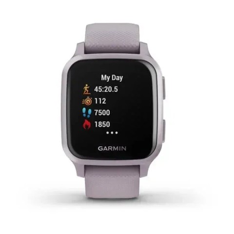 Смарт-часы Garmin Venu Sq фиолетовые с безелем металлик