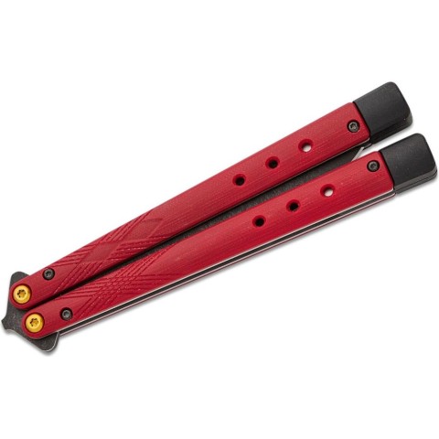 Ніж Benchmade Necron, balisong, ruby red G10