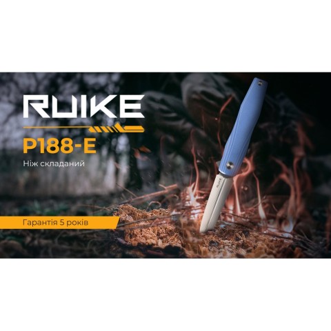 Ніж складаний туристичний Ruike P188-E, (9.1 см) D2 / G10 синій