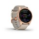 Смарт-часы Garmin fenix 7S Sapphire Solar розово-золотистые титановые с кожаным ремешком цвета известняка