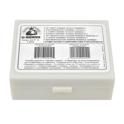Набір мікропрепаратів KONUS Здорові тканини людського тіла, частина I (10 шт.)