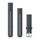 Быстросменные ремешки Garmin силиконовые (18 мм) гранитно-синие с серебристой фурнитурой