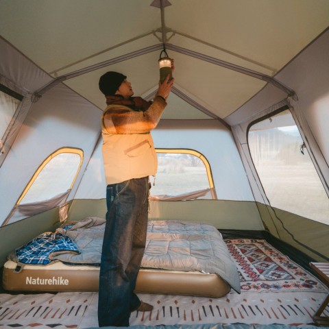 Намет шестимісний Naturehike Cape 8.4 CNK2450WS050 з швидким розкриттям, сіро-коричневий
