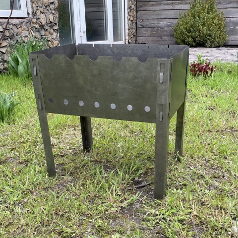 Разборной Мангал Турист походный на 5 шампуров 0.5мм 1.5кг